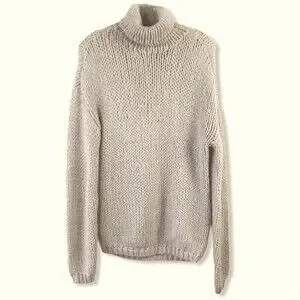 Pull Col Roulé Lovers + Friends - Taille S, Pêche - Nylon/Viscose - Style 90s - Neuf Sans Étiquettes